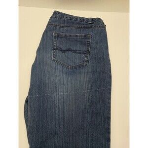 Covington Straight Leg Jeans Women's Plus Size 14 Blue Mid Rise Light Wash